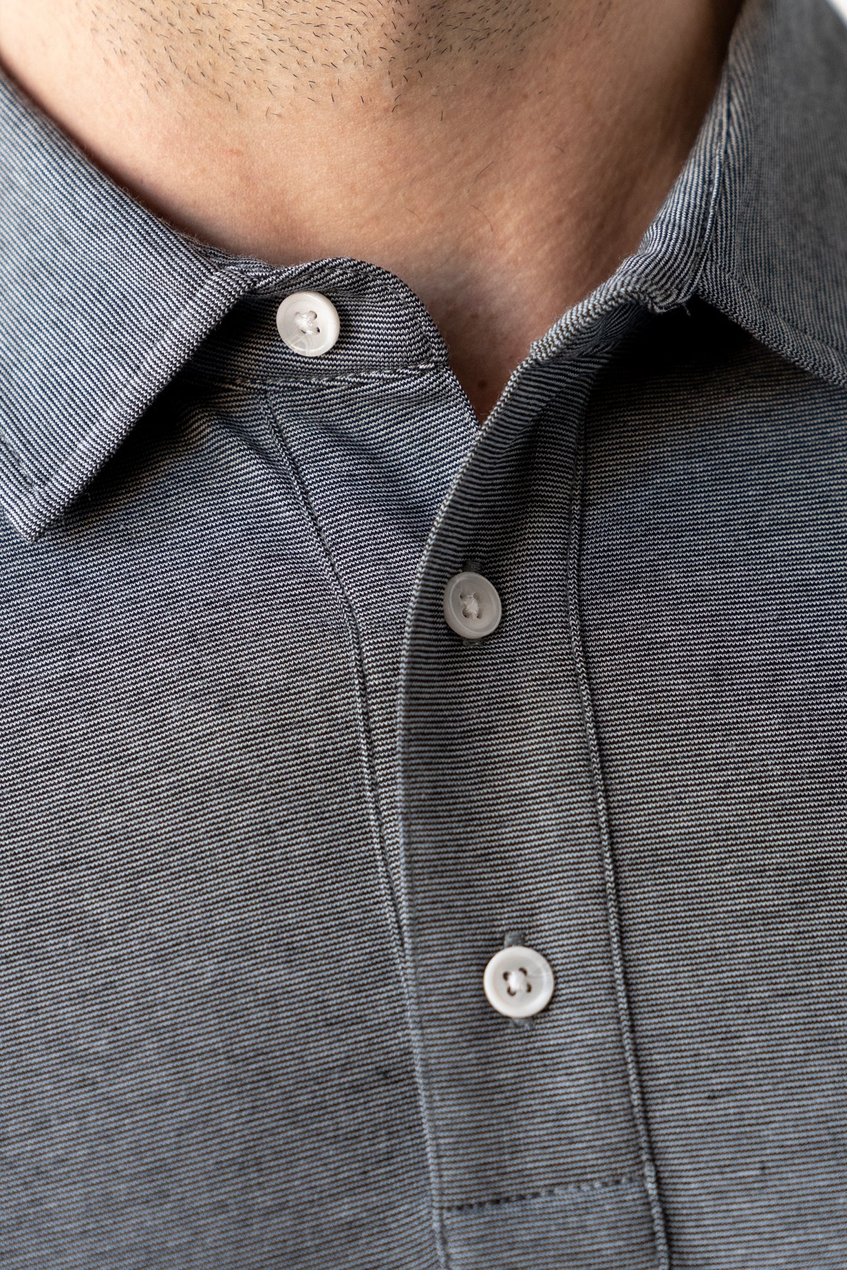 Performance Polo - Melange Charcoal - Image 3