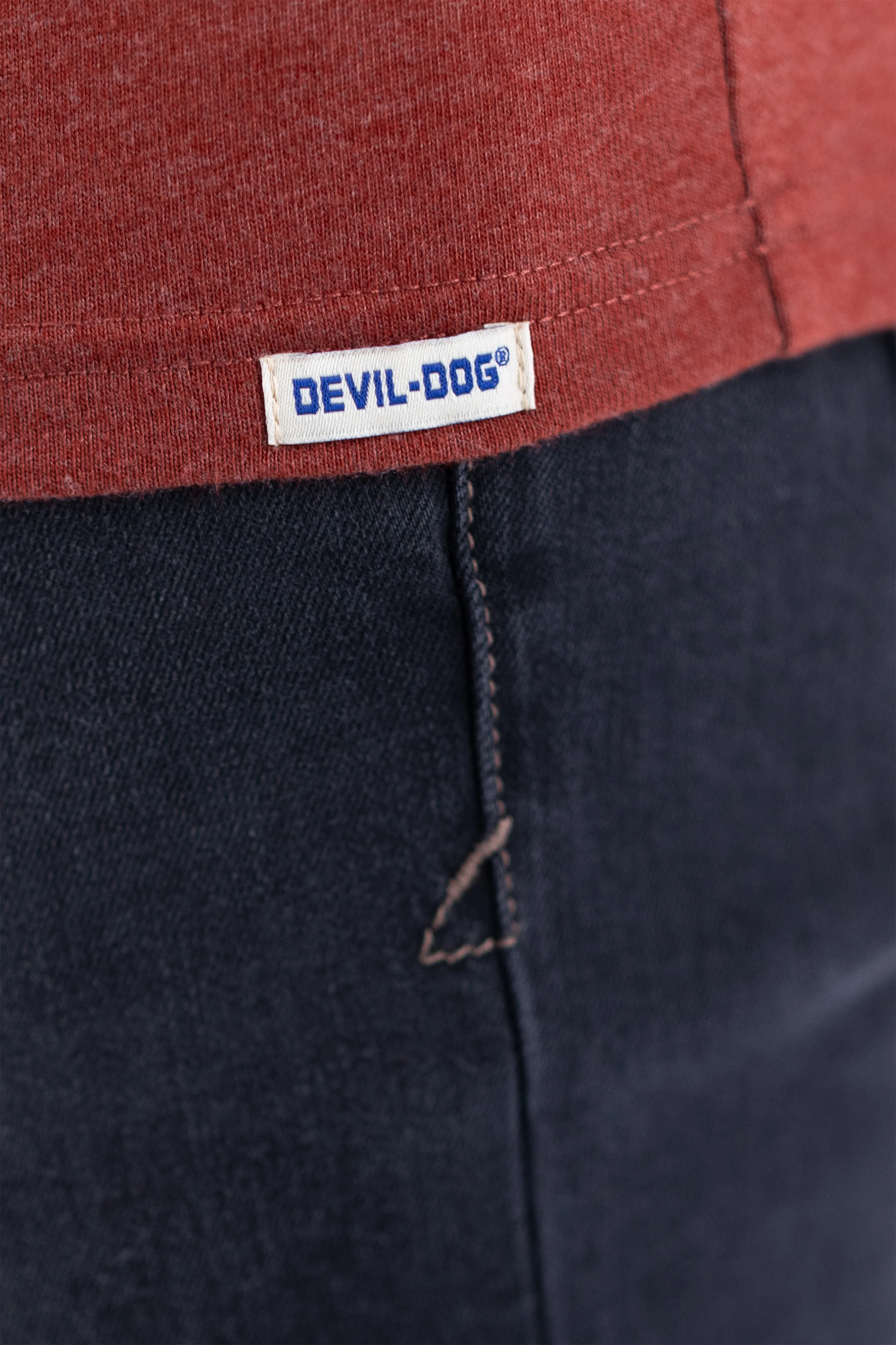 Long Sleeve Vintage Henley - Fired Brick - Image 5